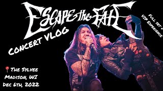 Escape the Fate in Madison Wisconsin 12/06/2022 (CONCERT VLOG + VIP Experience)