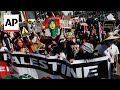 Pro-Palestinian protesters block roads leading to 2024 Oscars