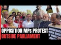 Opposition MPs Protest Suspension Outside Parliament