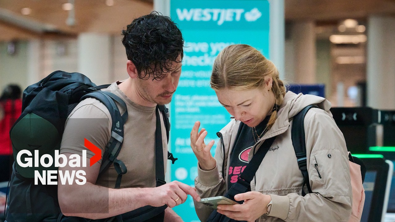 Passengers scrambling to rebook flights as WestJet flight attendant strike kicks off