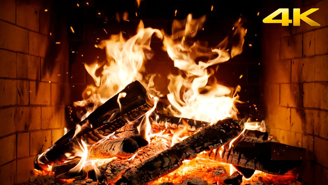 🔥 Fireplace Ambience (NO MUSIC) with Gentle Firelight and Whispering Crackles for Emotional Rest