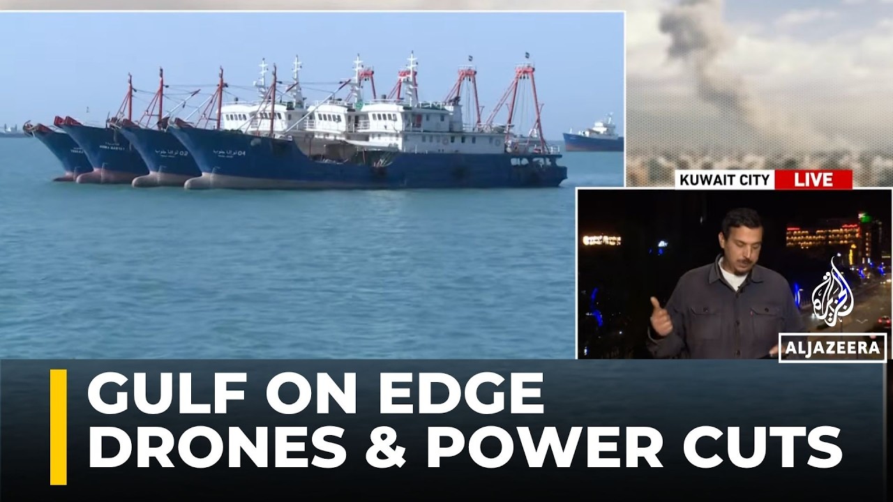 Gulf tensions rise: Drones intercepted, power cuts in Kuwait, Hormuz crisis deepens.