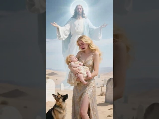 The baby was poisoned, the puppy asked Jesus for help, and Jesus came#cute #jesus #shorts
