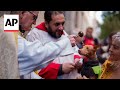 Pets receive blessings on Feast of Saint Anthony in Madrid, Spain