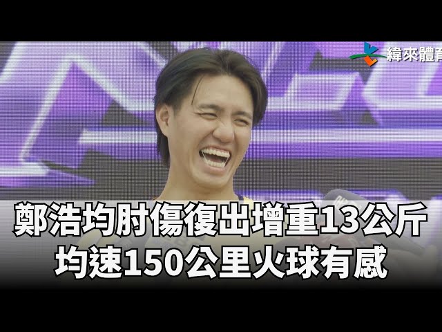 0707 【中信兄弟】 鄭浩均肘傷復出增重13公斤 均速150公里火球有感| 緯來運動STUDIO