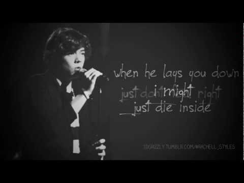 More Than This-One Direction Lyrics on screen with pictures