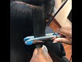 Straightening curly hair with titanium