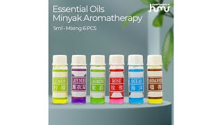 Pratinjau video produk Taffware HUMI Essential Oils Minyak Aromatherapy 5ml Mixing 6 PCS Mixing - 3544