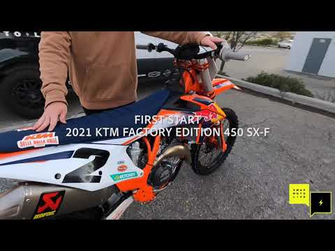 FIRST START! 2021.5 KTM FACTORY EDITION 450 SX-F - ANOTHER FLASHING LIGHT?