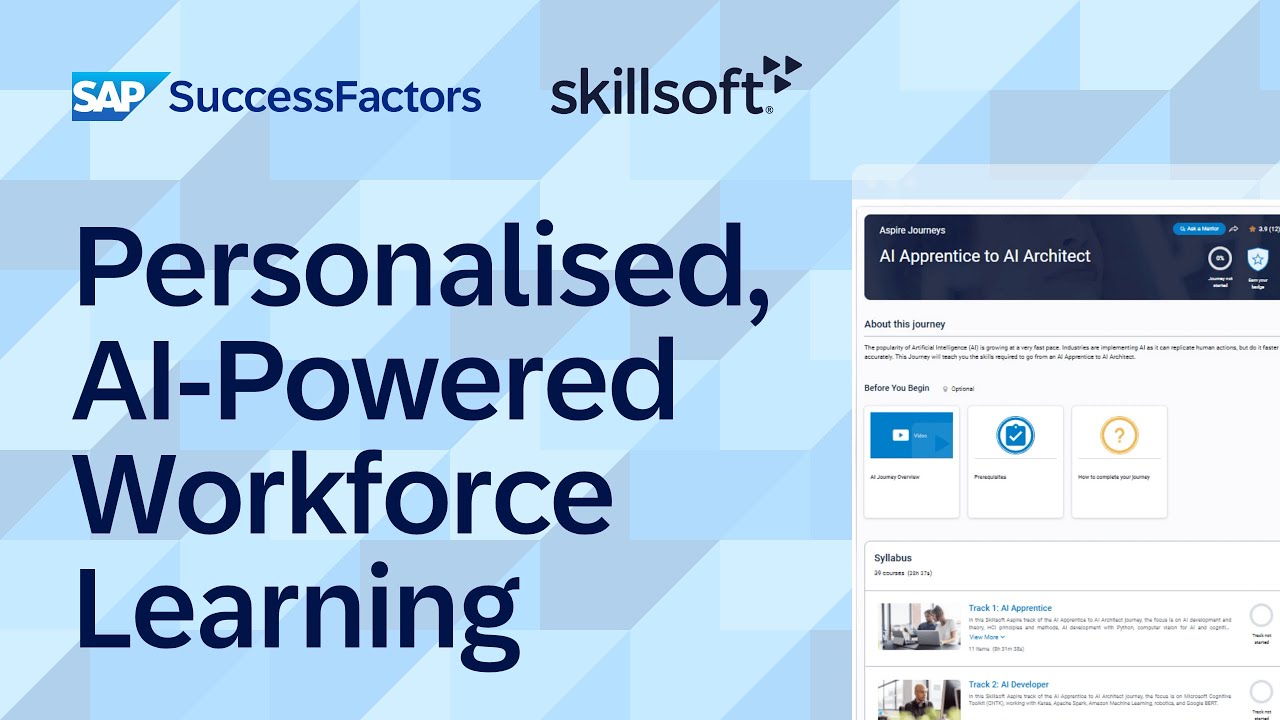 Personalized, AI-Powered Workforce Learning in SAP SuccessFactors with Skillsoft