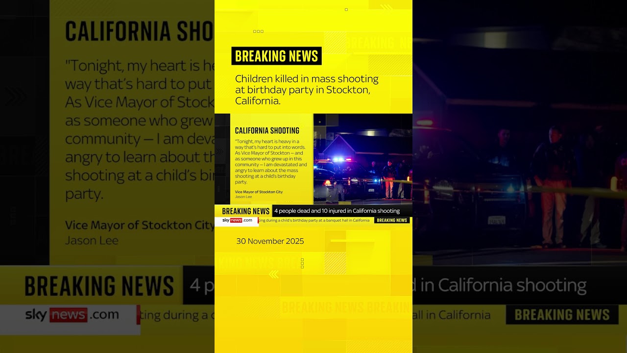Children killed in mass shooting at birthday party in Stockton, California