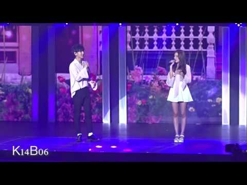 170805 Yesung 예성 & Seulgi 슬기 (Red Velvet 레드벨벳) - Talk + Darling U - SMTOWN Special Stage in HK
