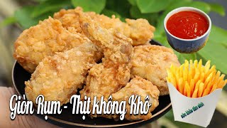 Gà chiên kfc và khoai tây chiên cấp đông cách làm dễ nhất