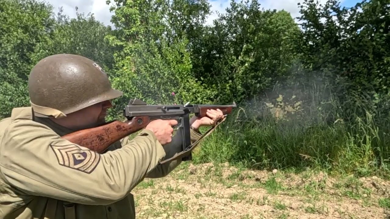 Thompson M1A1 in slow motion - 200fps