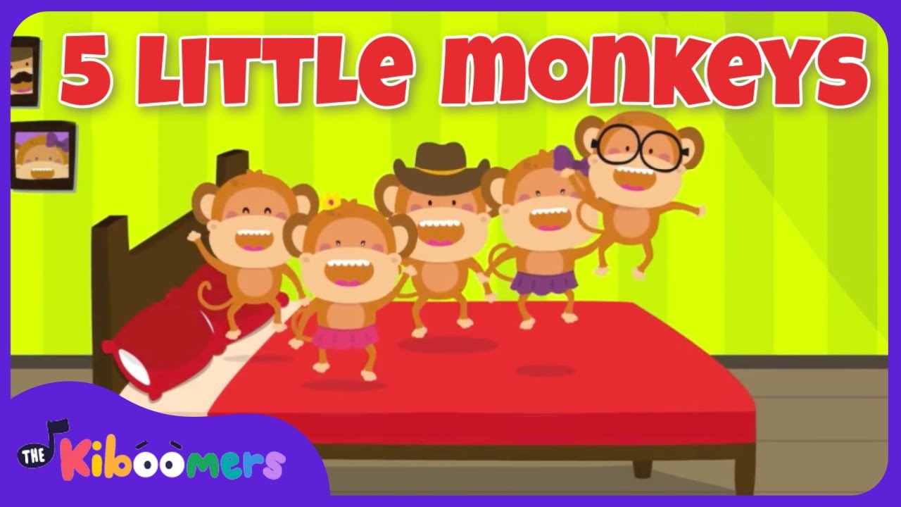 Five Little Monkeys | Nursery Rhymes For Children - YouTube