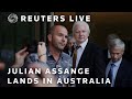 LIVE: Wikileaks founder Julian Assange lands in Australia