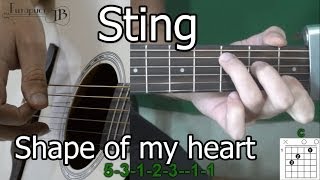 Sting - Shape of my heart (урок на гитаре)