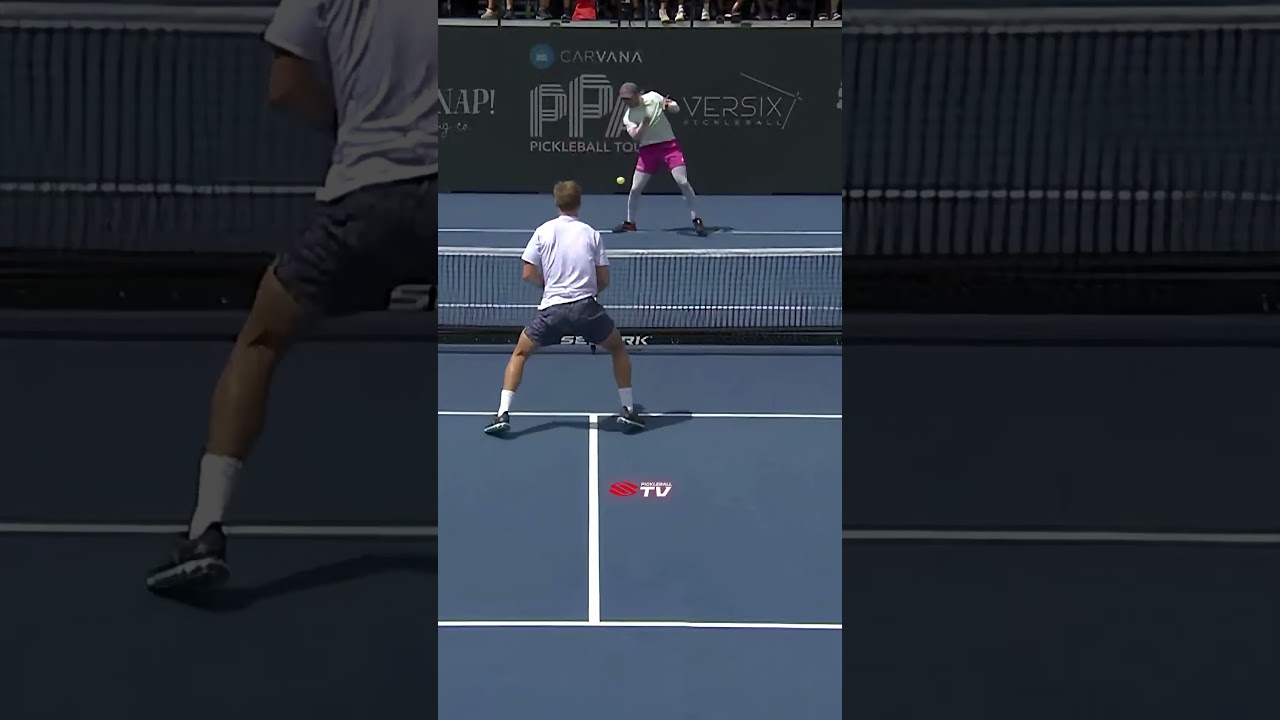 Cross-court forehand W 🔥 #pickleball #pickleballislife #pickleballhighlights