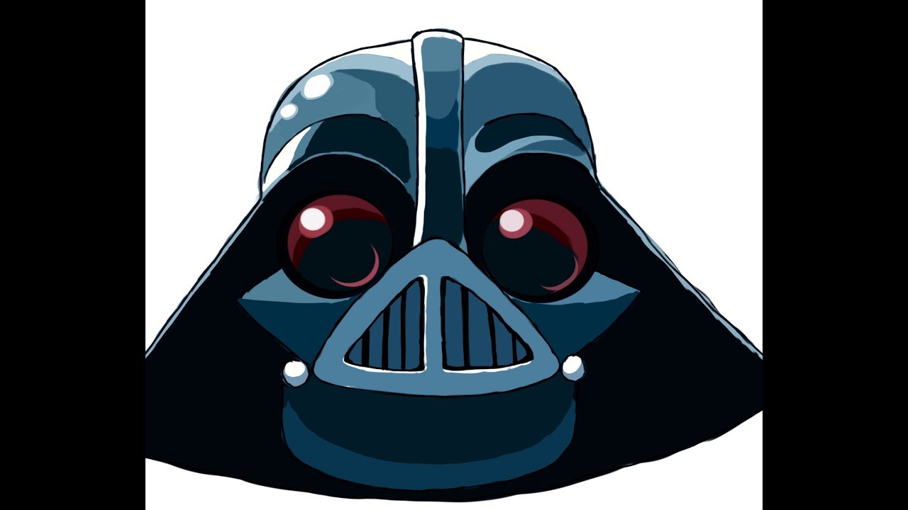 how to draw darth vader pig from angry birds star wars 