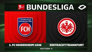 1. FC Heidenheim 1846 vs. Eintracht Frankfurt | Matchday 9 — Bundesliga 2025/26