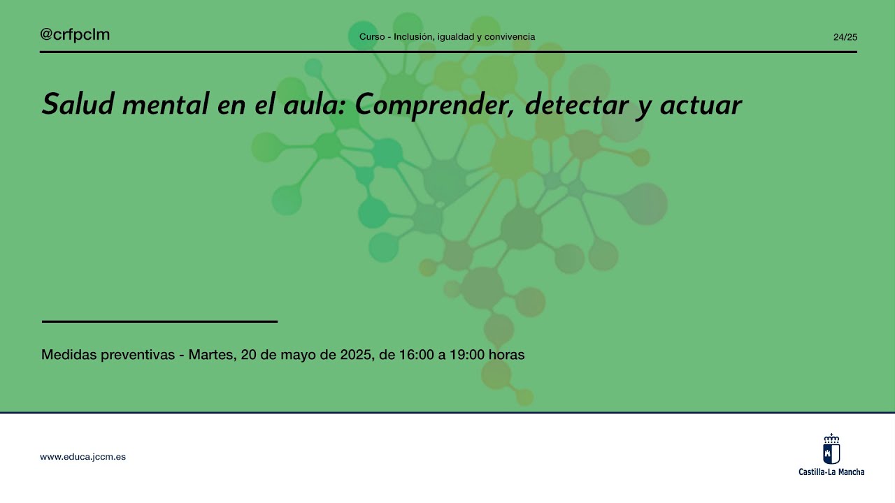 #Jornadas_crfoclm: Salud mental en el aula - Medidas preventivas