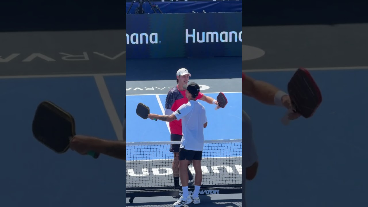 BIG MOMENT 💪 Christian Alshon wins his pickleball match and lets out a roar 🦁