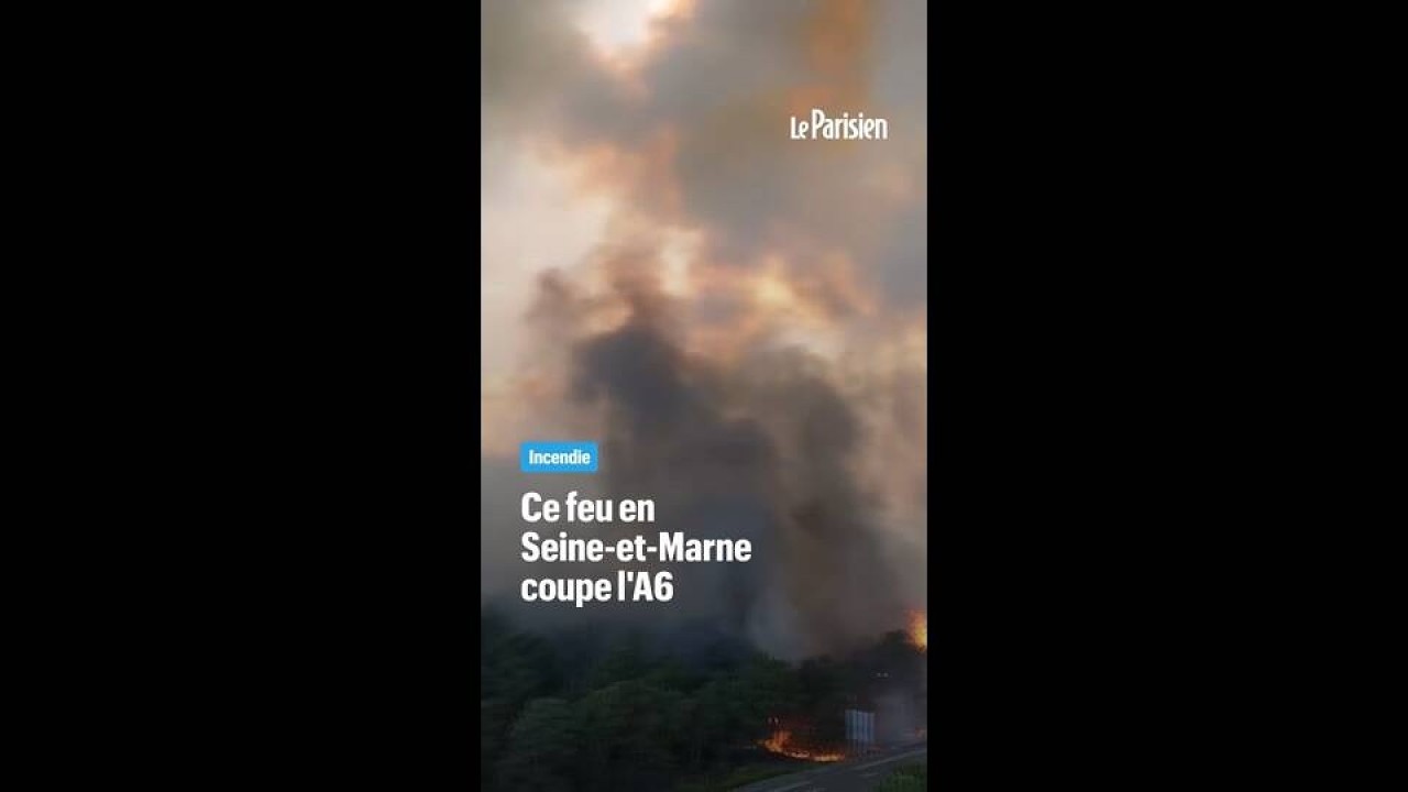 Vaste incendie en Seine-et-Marne, l'A6 coupée