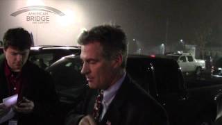 Scott Brown responds to a question about feeling pressure from NH GOP to make a decision of a run against Sen. Jeanne Shaheen in Londonderry, NH on December 5th, 2013.