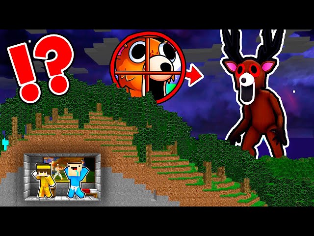 ¡MONSTRUO de 99 NOCHES en el BOSQUE vs BUNKER en la MONTAÑA en Minecraft! 🌄😨