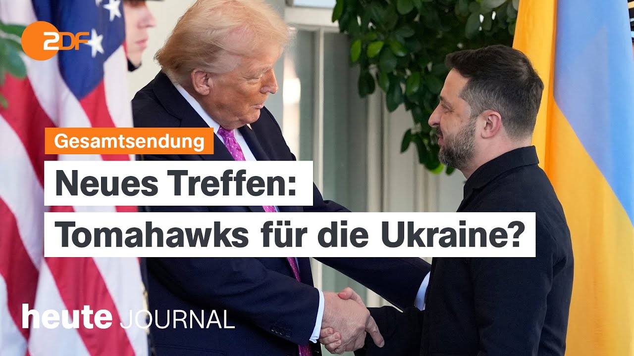 heute journal vom 17.10.2025 Selenskyj zu Besuch in Washington, Altkanzler zu Nord Stream 2 befragt