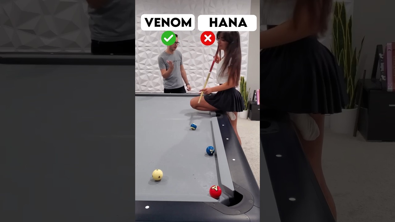 Billiard Trick Shot Battle ft @HanaXAlii ๐คฉ๐ฑโโ