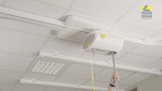 video Aiguillage manuel avec moteur au plafond (systèmes de rails au plafond)