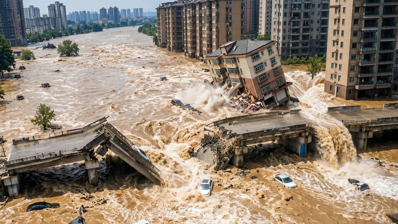 Tragedy in China! Cities underwater as severe flooding hits Hainan!