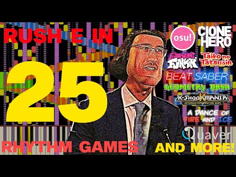 RUSH E in 25 Rhythm Games!