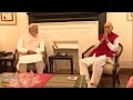 PM Modi meets Bharat Ratna and veteran BJP leader LK Advani at the latters residence in Delhi.
