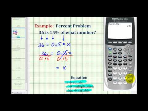 Example 2 Solve A Percent Problem Using A Percent Equation Video Algebra Ck 12 Foundation Example 2 Solve A Percent Problem Using A Percent Equation Video Algebra Ck 12 Foundation
