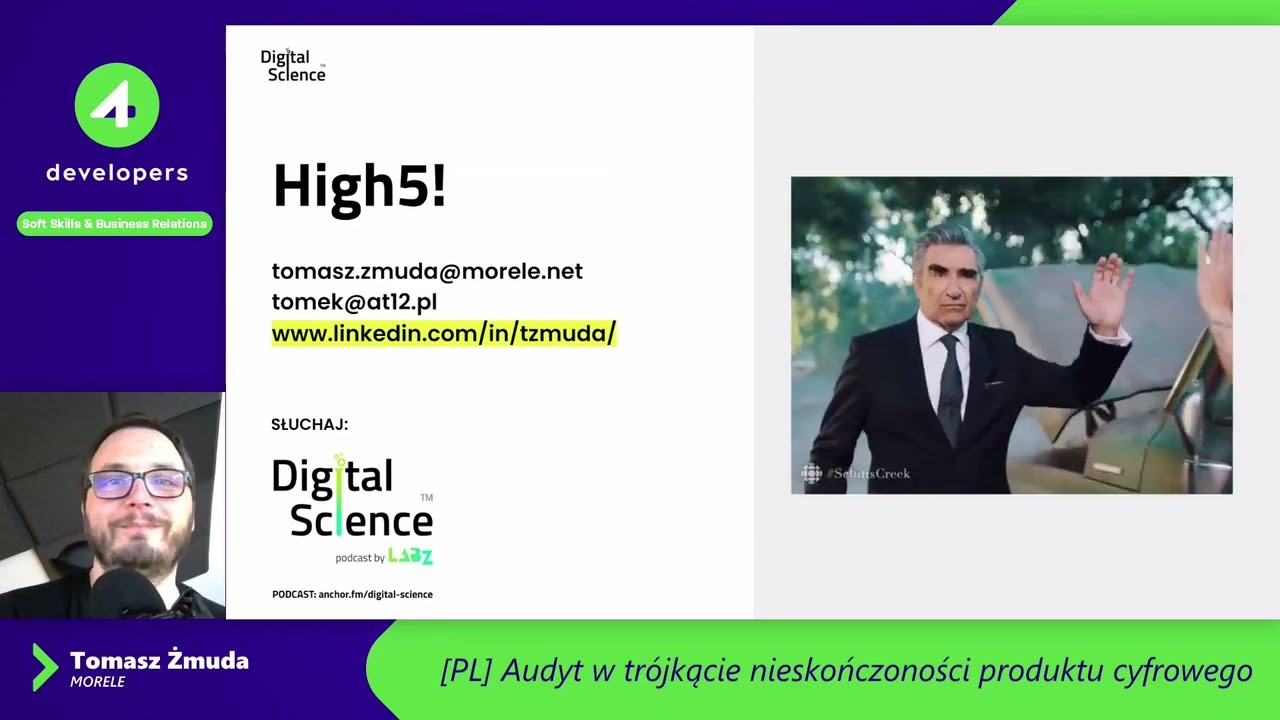 4Developers 2022: Audyt w trójkącie nieskończoności produktu cyfrowego — Tomasz Żmuda