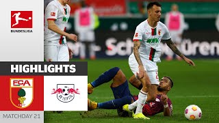 Saved Penalty! Augsburg Fights For A Draw! | Augsburg — RB Leipzig 2-2 | Highlights | Matchday 21