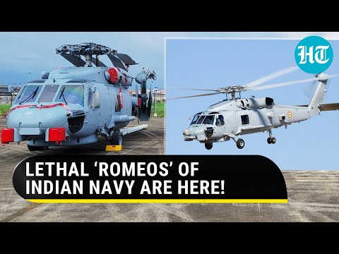 Navy's first MH-60R 'Romeo' helicopters, armed with hellfire missiles from US, arrive in India