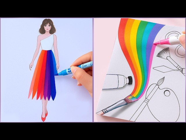 12 Art Hacks That Work Extremely Well  || Easy painting ideas for beginners  #drawing #art