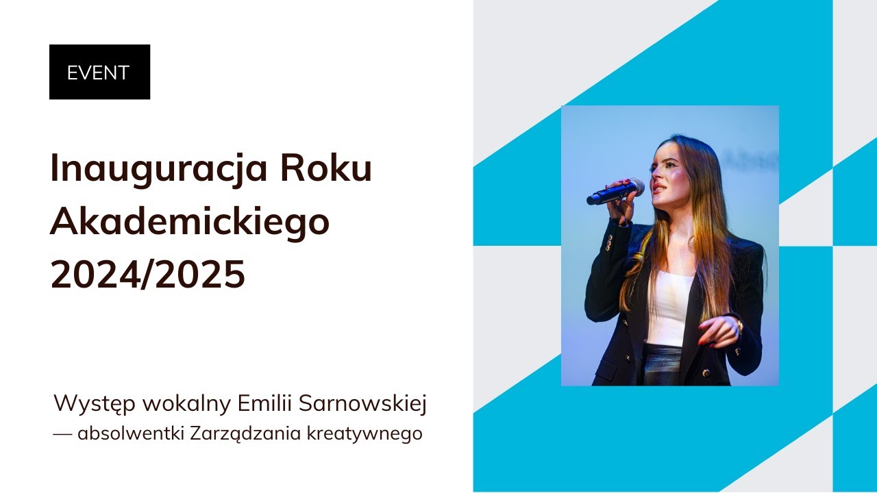 Inauguracja roku akademickiego 2024/2025 - Występ Emilii Sarnowskiej