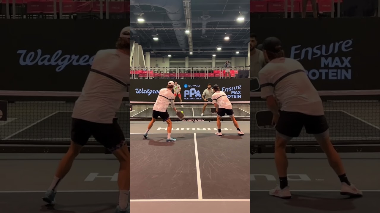 Twin brothers, Hunter and Yates Johnson, playing incredible pickleball 💥