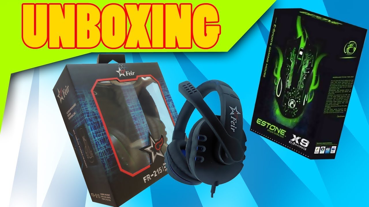 UNBOXING HEADSET E MOUSE GAMER - Gameplay do Boy