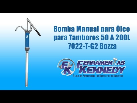 Bomba Manual Para Óleo Para Tambores 50 a 200L 7022-T-G2 Bozza - Vídeo explicativo