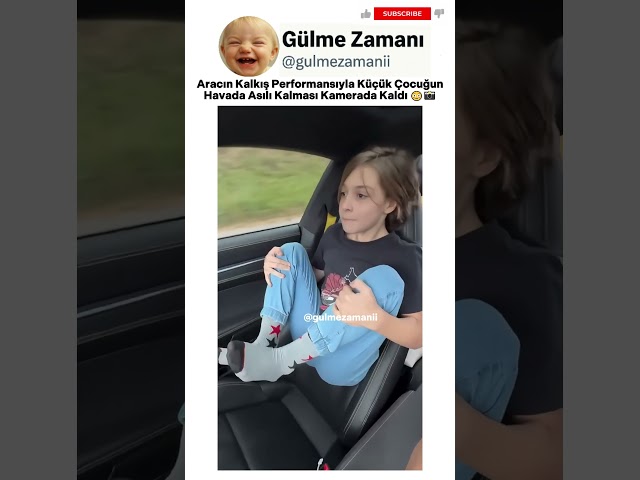 Aracın Kalkış Performansıyla Küçük Çocuğun Havada Asılı Kalması Kamerada Kaldı 😳📸