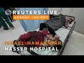 GRAPHIC WARNING: LIVE - View of Gazas Nasser hospital