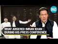 Imran Khan loses cool, storms out of presser when questioned on PTI's 'hate campaign'