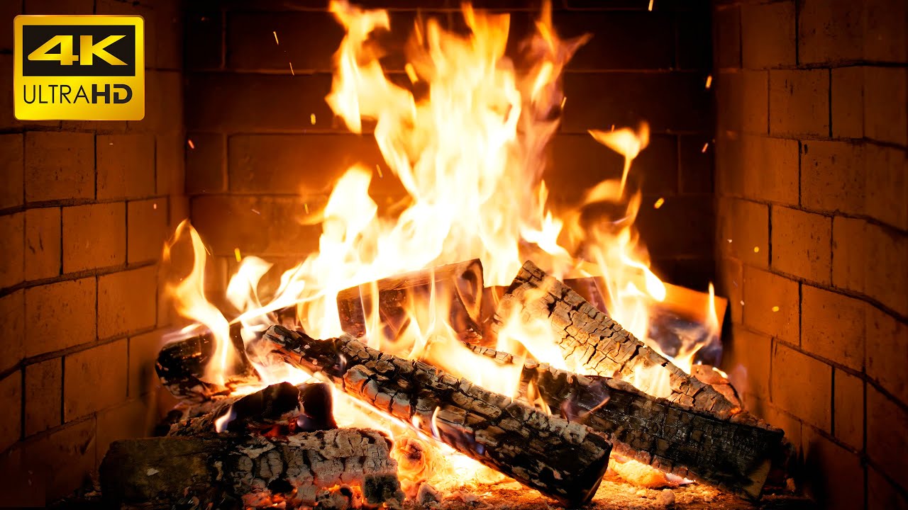 🔥 ULTIMATE FIREPLACE (12 HOURS) with WARM HEARTH SOUNDS and EVENING SILENCE for CALM BACKGROUND