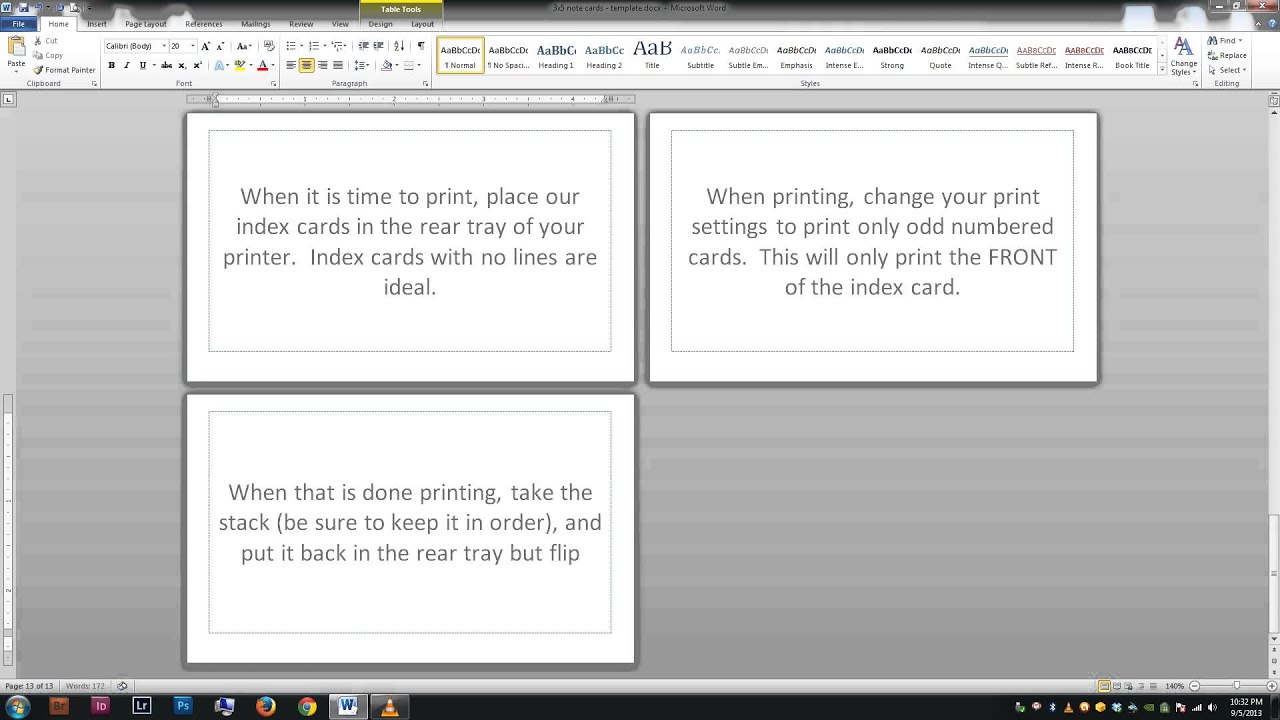 How To Print Index Cards In Word