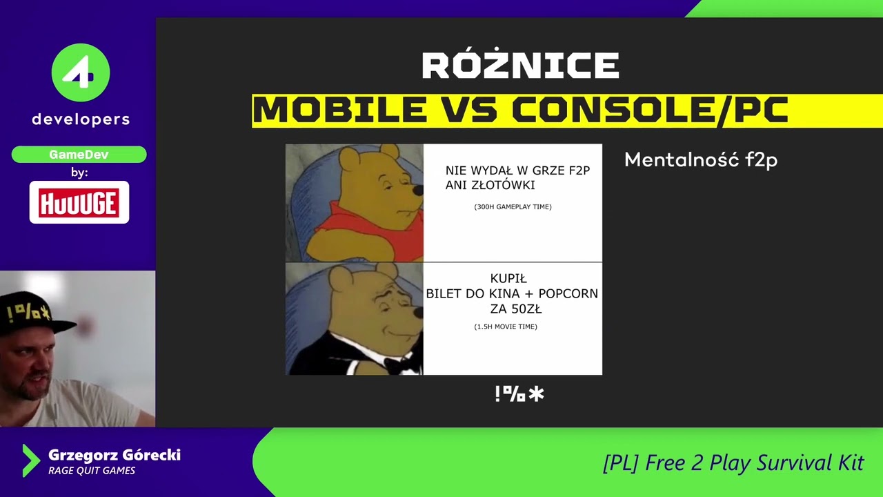 4Developers 2022: Grzegorz Górecki - Free 2 Play Survival Kit